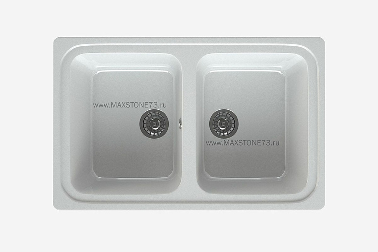 MAXSTONE Мойка глянцевая MS-12 (белый металлик) 780*495*210